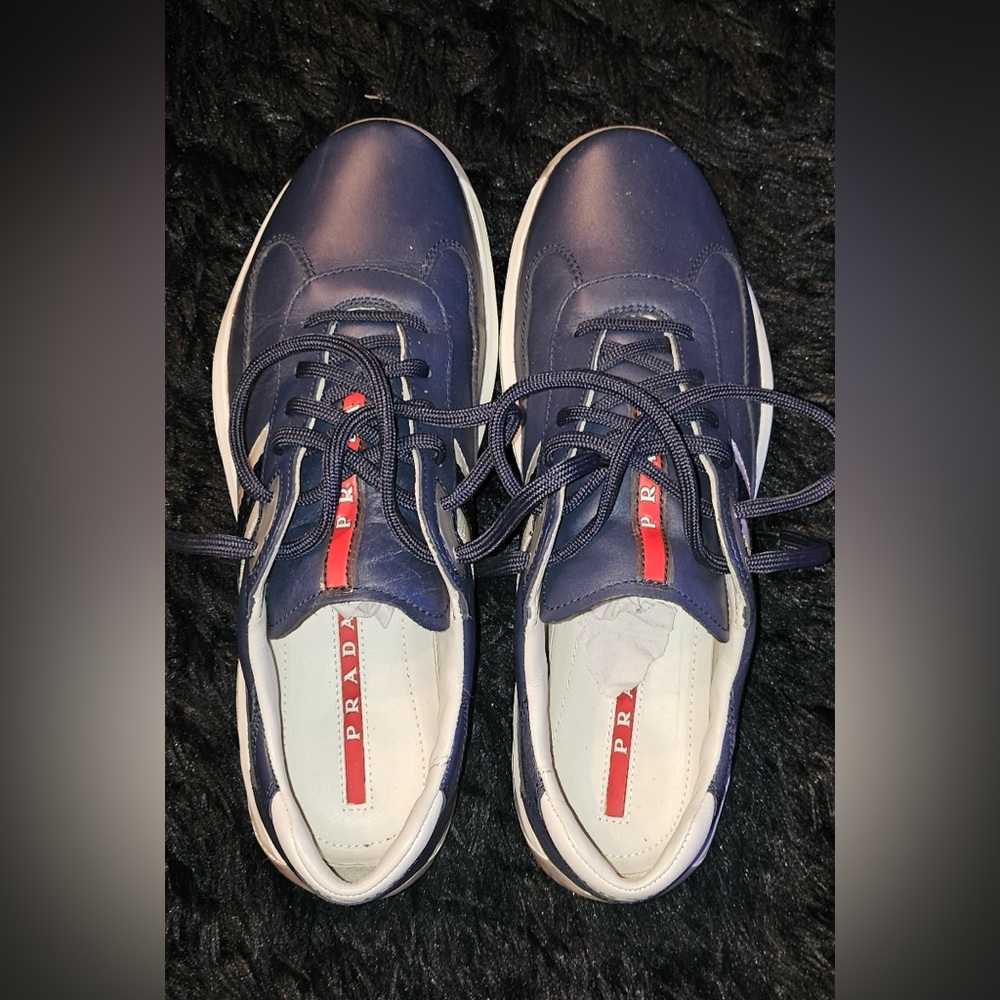 Navy Blue Men Prada shoes!